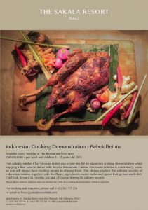 indonesian cooking demonstration every tuesday 6 p.m